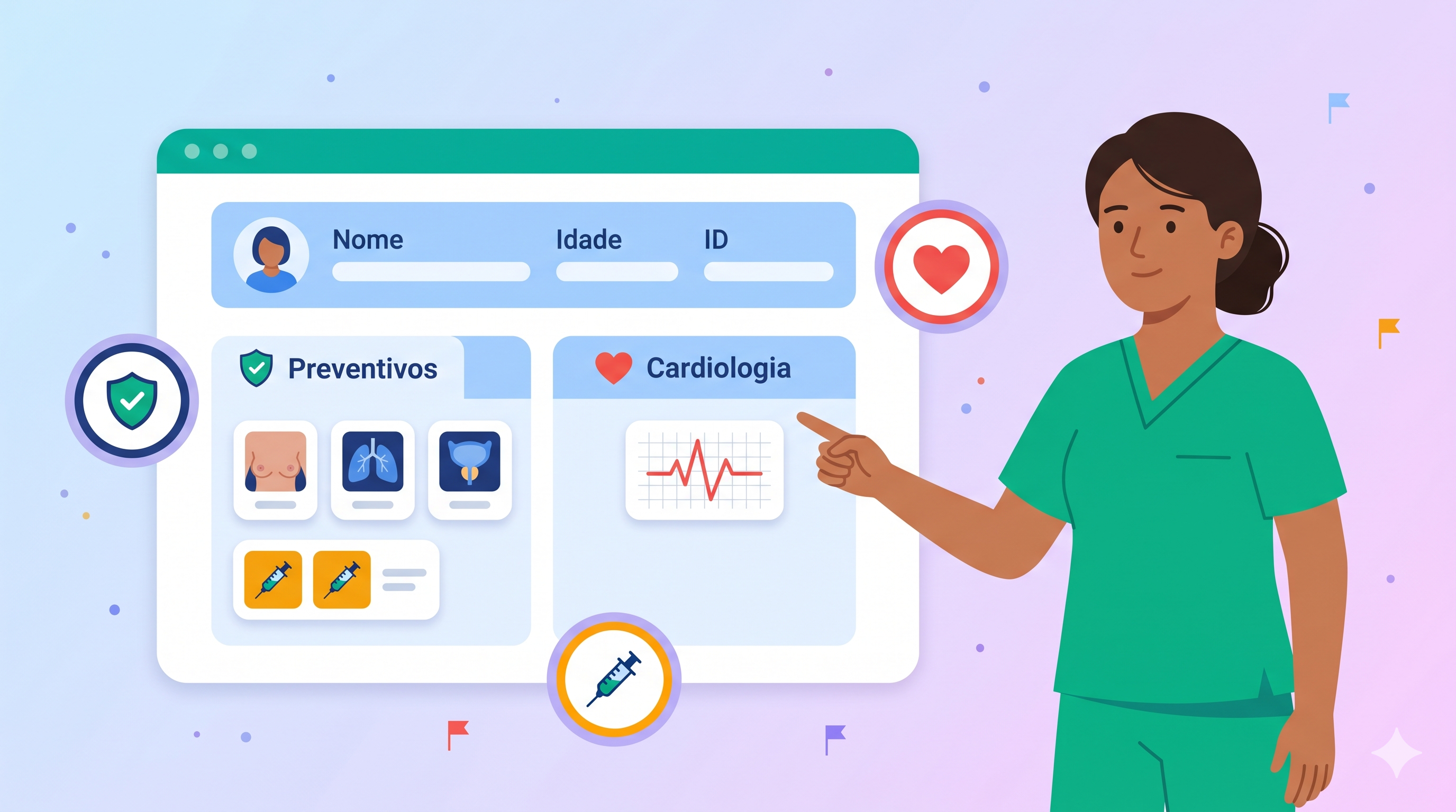 Novas Abas no Dashboard do Paciente